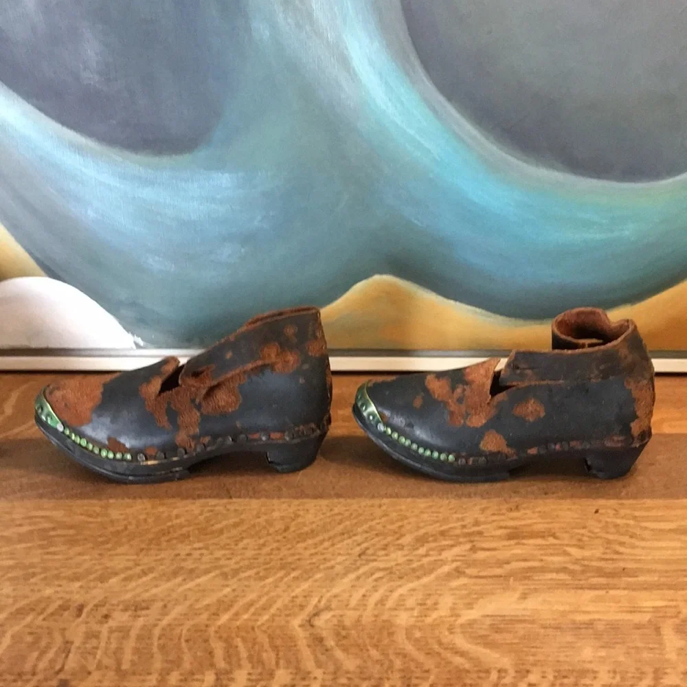 Antique Victorian Edwardian Child Shoes - Picture 7 of 8